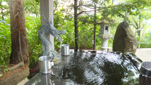 Dragon temizuya (water fountain) at the Gokoku shrine