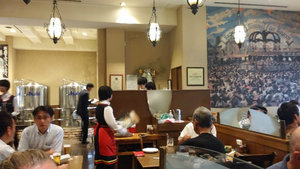 Inside the Asahi restaurant
