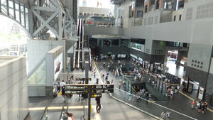 A view from an escalator of JR Kyoto station