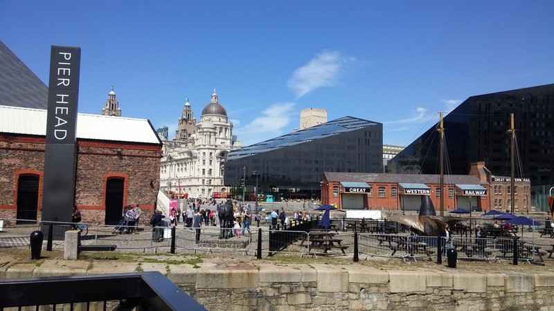 View back to the Pier Head from the Albert Dock