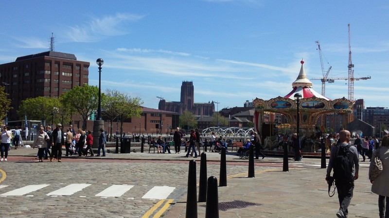 View of the Anglican Cathedral from the Albert Dock