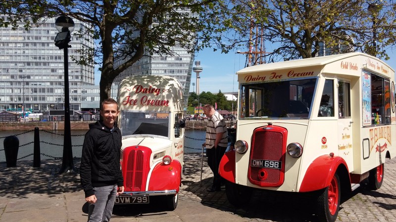 Old style ice cream trucks