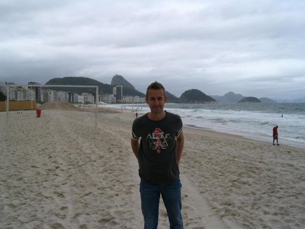 Copacabana beach on a dull day
