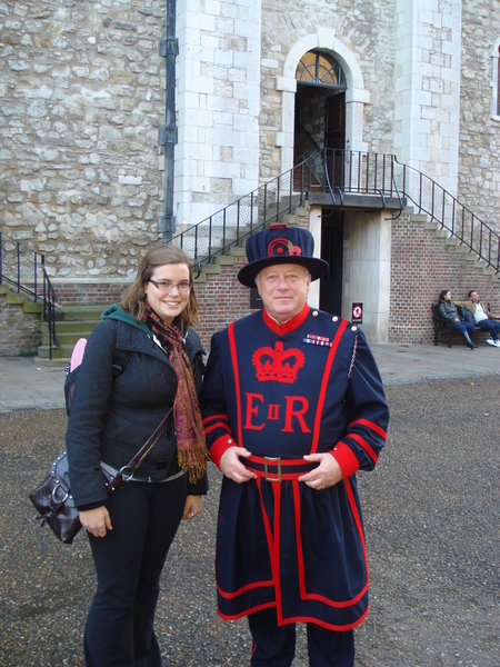 One of the guides at the Tower of London