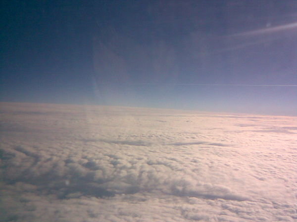 Milky sky 3 -- photo from the plane