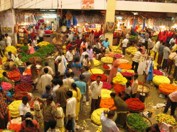 flower market, bangalore