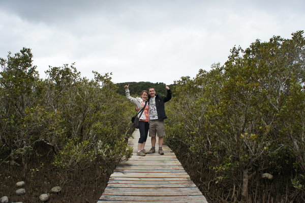 Paul & the bag lady - excited that we finally found the mangrove forests