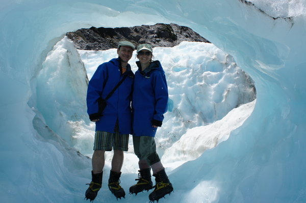 In an ice cave