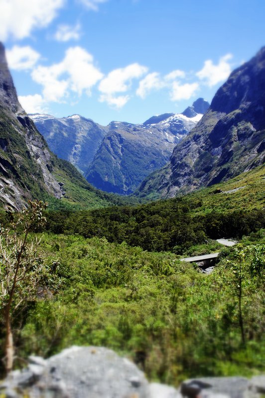 View from the road to Milford Sound