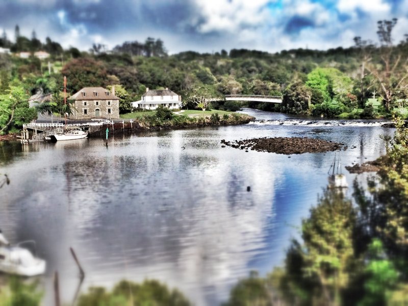 The stone house, Kerikeri (with tilt shift effect added)