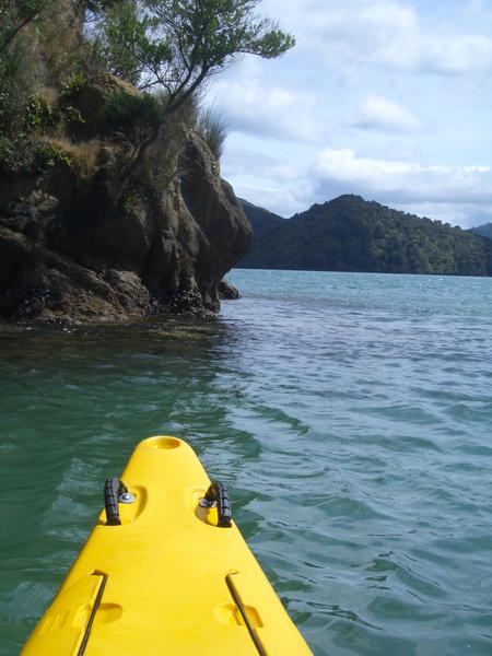 View over the bow of the Kayak