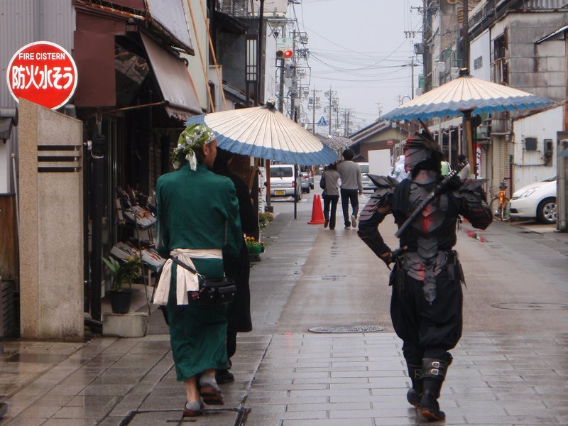 Samurai and umbrellas