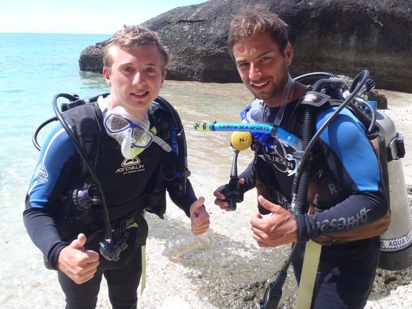 Me and Ric just before we went Scuba Diving