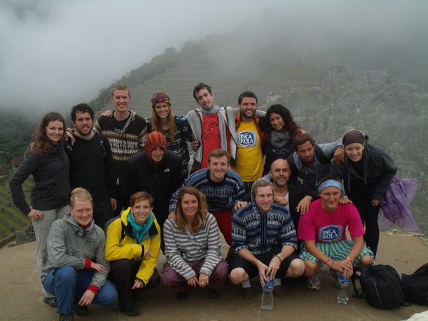With the whole team in Machu Picchu