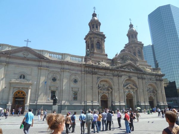 Outside the Catedral in Santiago