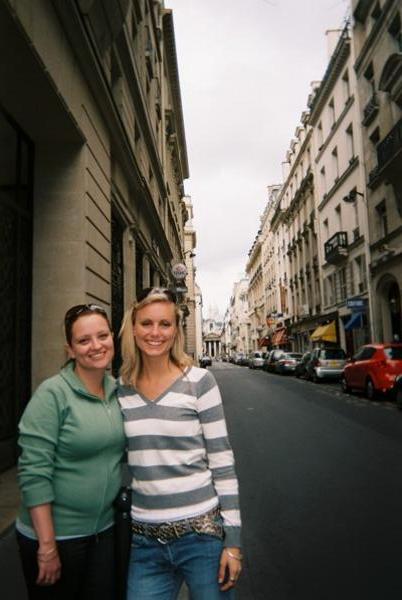 Case and I on the streets of Paris