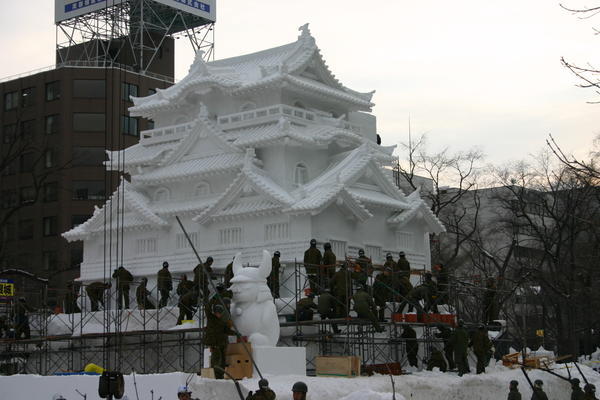 "Hikone Castle" in Snow