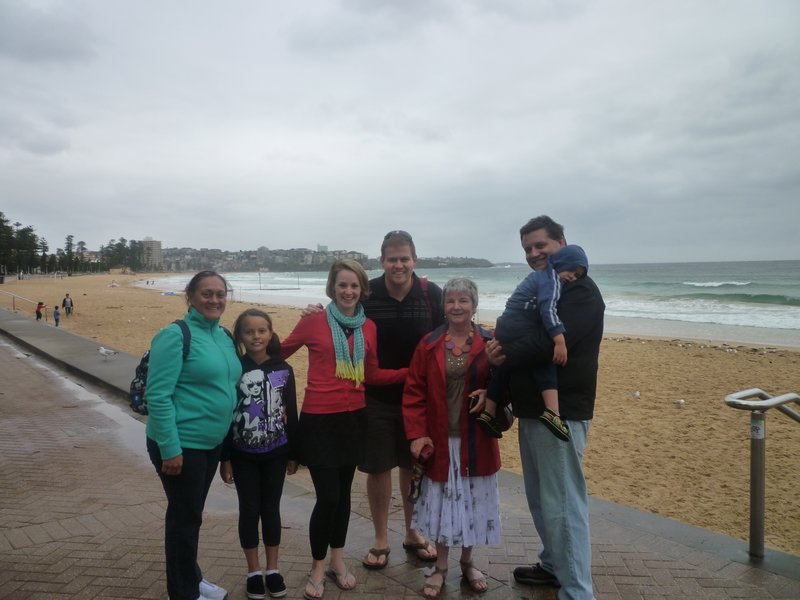 With family in Manly, Sydney