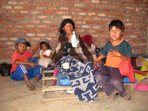 A Campesino family in their home, Cerro San Miguel