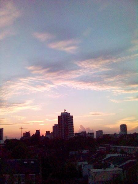 Sunset over Sarf London