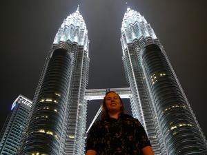 Alicia in Front of the Petronas Towers