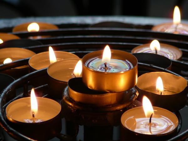 Candles Inside Notre Dame