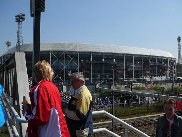 Arriving at Feyenoord Stadion