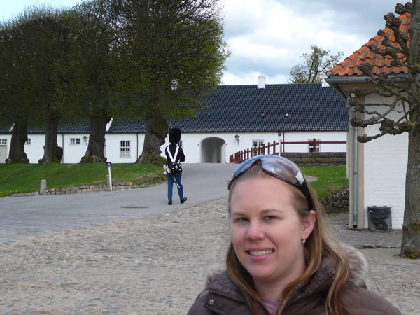 Alicia in Front of Chancellory House