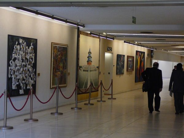 Inside, the Hallways Are Lined With Art From Around the World