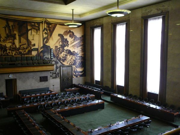 Room Where Meetings of the League of Nations Took Place