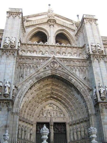 front of an old cathedral