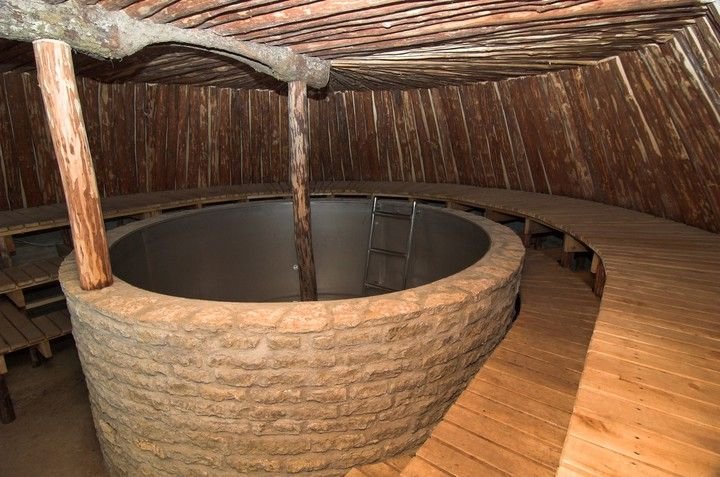 Sauna with the barrel