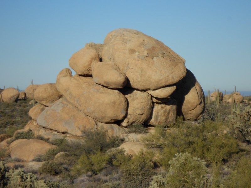 Piled rock formation