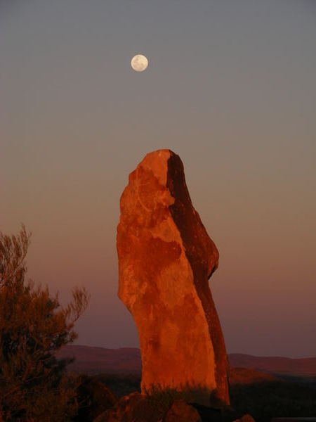 Another sculpture and moon