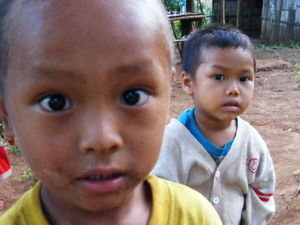 A couple of village kids, Lahu village