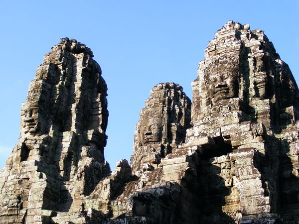 Massive faces on Bayon temple