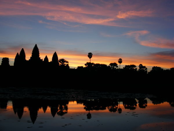Sunrise on Christmas morning at Angkor Wat