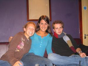 Sandy, Rachel, and Jay at the bar