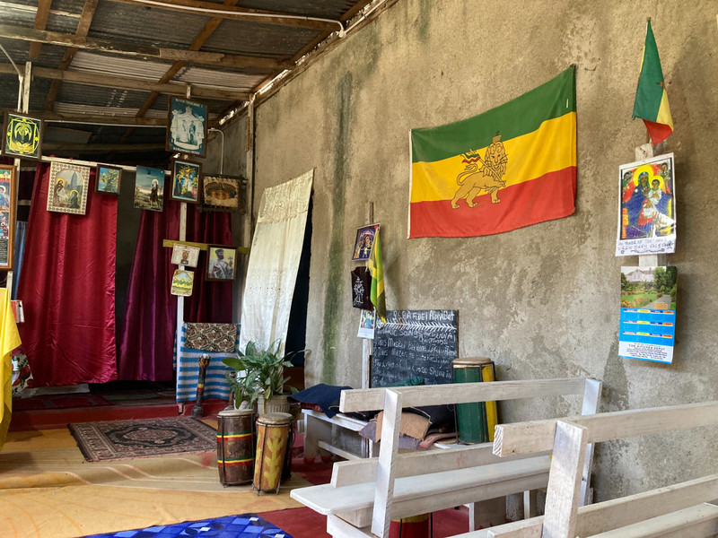 Flying the Imperial Ethiopian Flag
