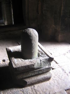 "Lingas" are ancient Hindu phallic symbols, a few still remain here