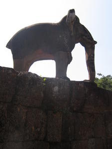 An elephant on the East Mebon wall