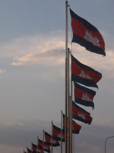 Kampuchean flags