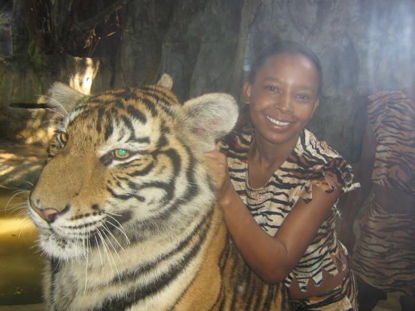 Chelly and a tiger named Thuayaye