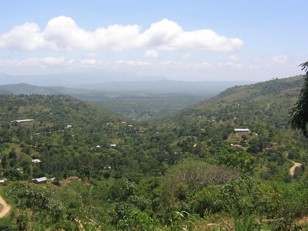The Taita homeland, seen from Zighe's hilltop retreat