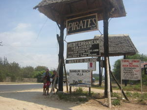 Outside the Pirates club