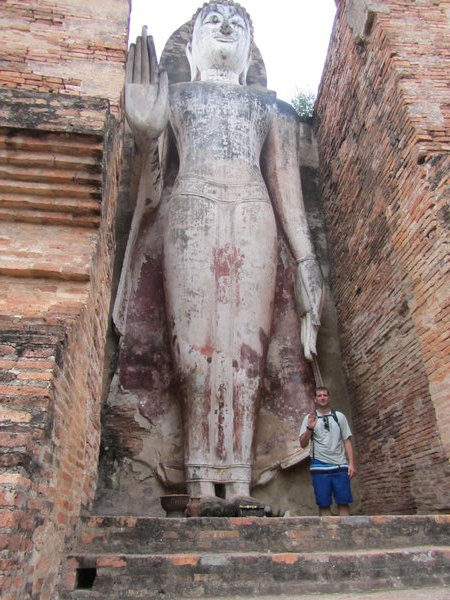 Paul and a very tall buddha
