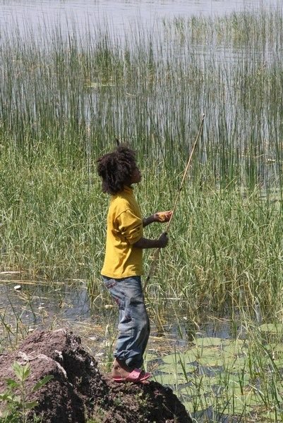 Fishing on Lake Awasa
