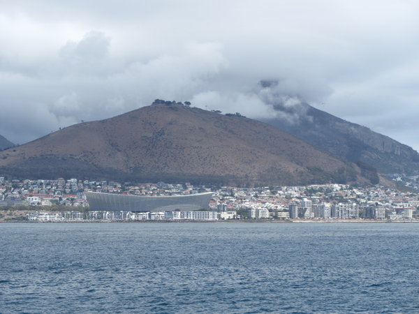 Table Mountain in Fog from Robben Island