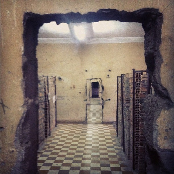 A corridor inside S.21 prison.