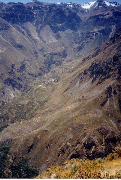 Looking down into Colca Canyon